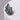 Western Checker Flag Turquoise Embellished Lightning Ring